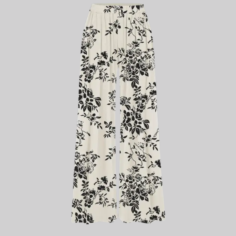 Women Palazzo Pants With Elastic Pockets