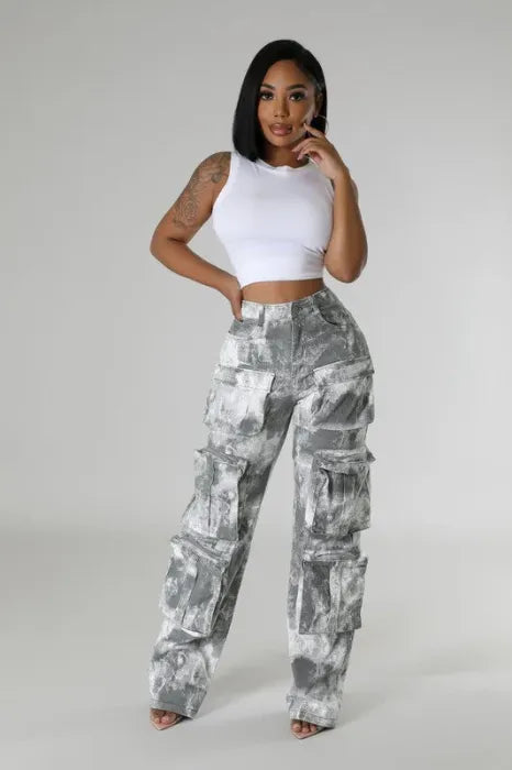 Revealing Foil Cargo Pants-My Comfy Pant