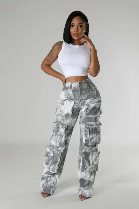 Revealing Foil Cargo Pants-My Comfy Pant