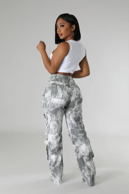 Revealing Foil Cargo Pants-My Comfy Pant