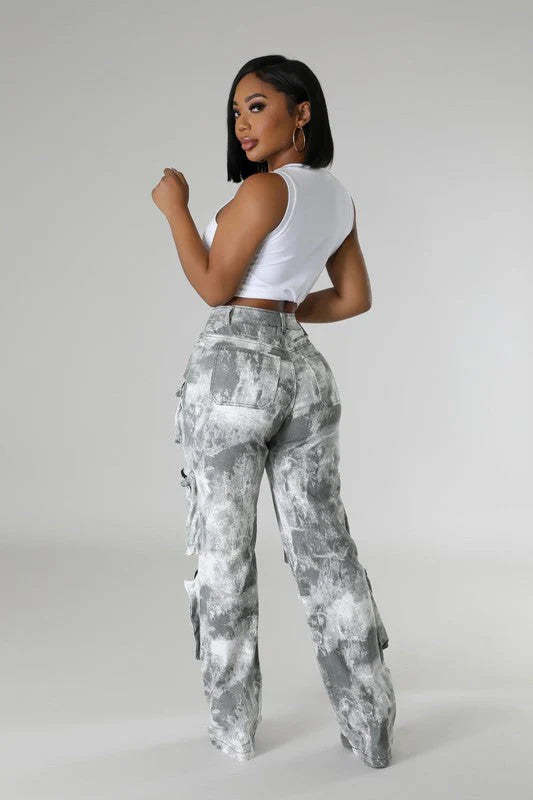 Revealing Foil Cargo Pants-My Comfy Pant