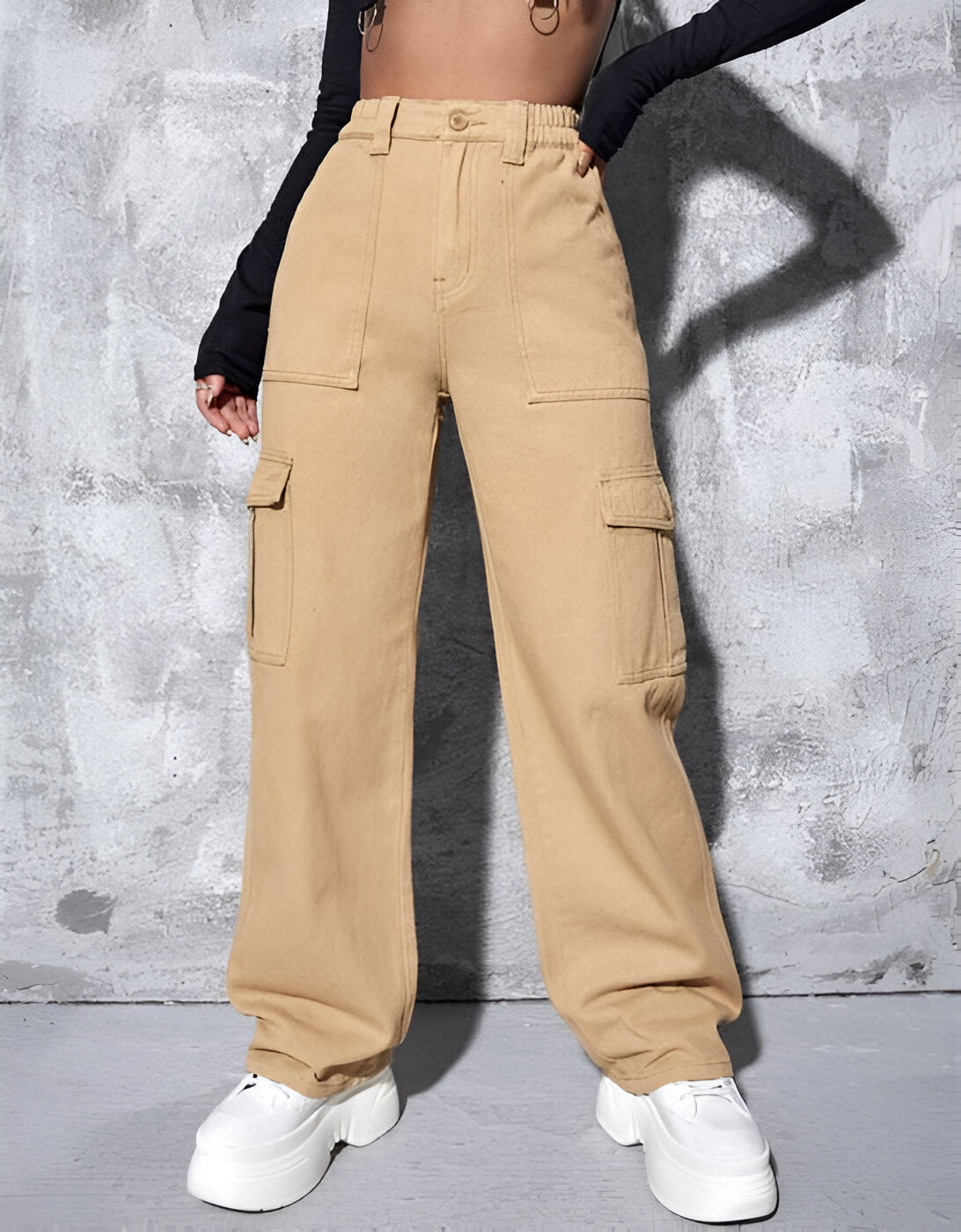 Adjustable Straight Leg Cargo Pants-My Comfy Pant