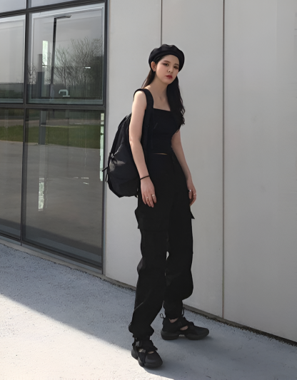 Adjustable Straight Leg Cargo Pants-My Comfy Pant