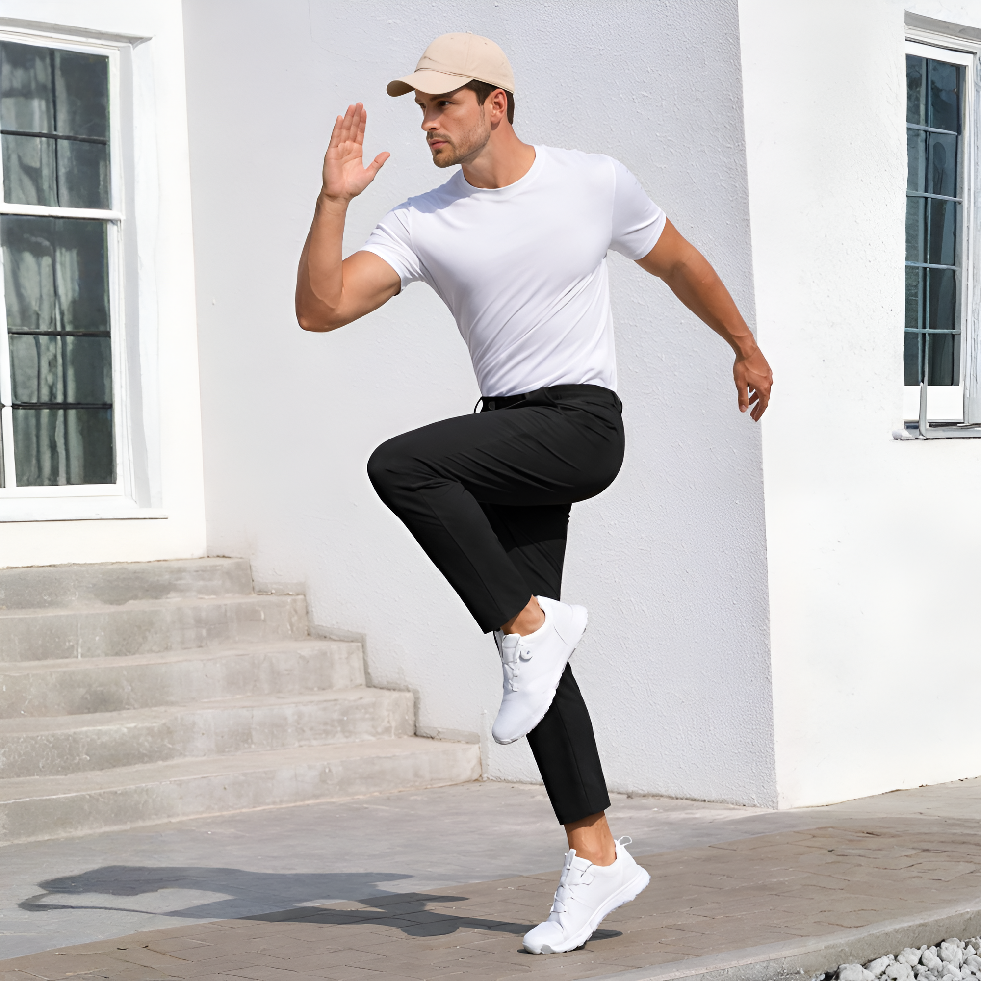 Slim Fit Golf Pants With Stretch Comfort And Cropped Style For Men