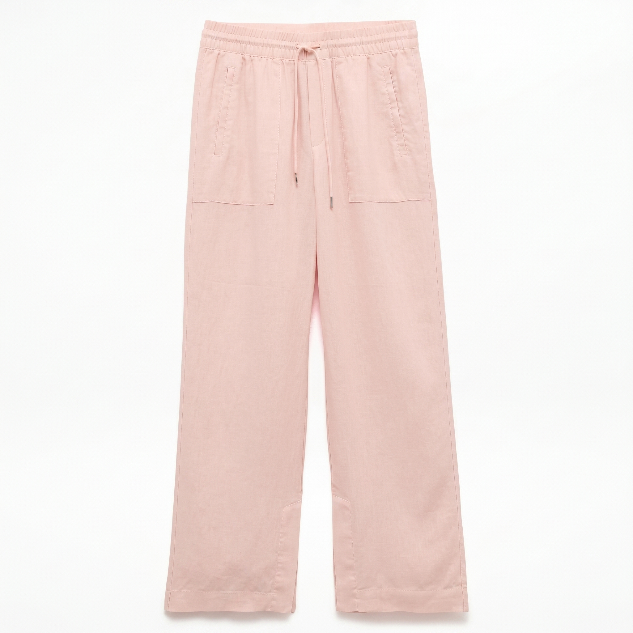 High And Rise Wide Linen Pant Leg For Women