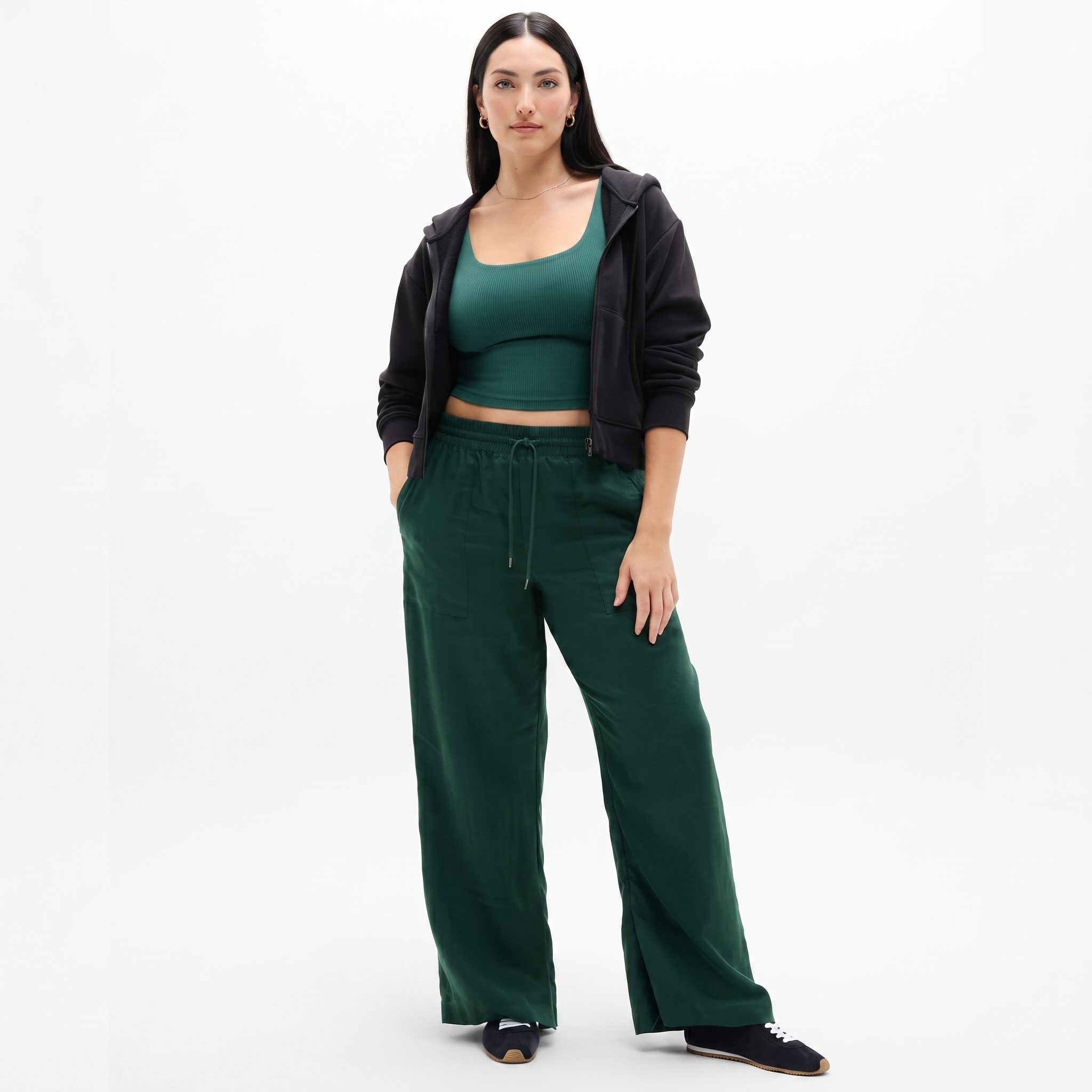 High And Rise Wide Linen Pant Leg For Women