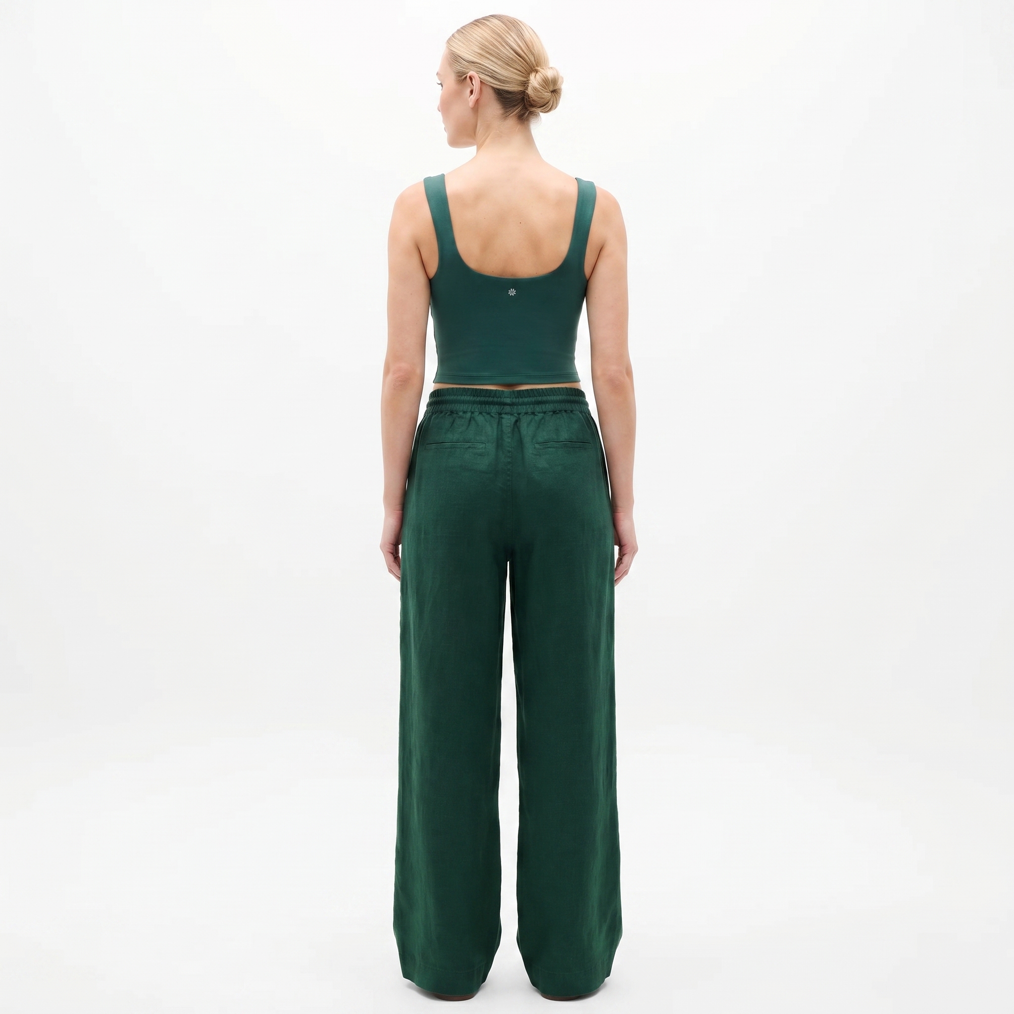 High And Rise Wide Linen Pant Leg For Women