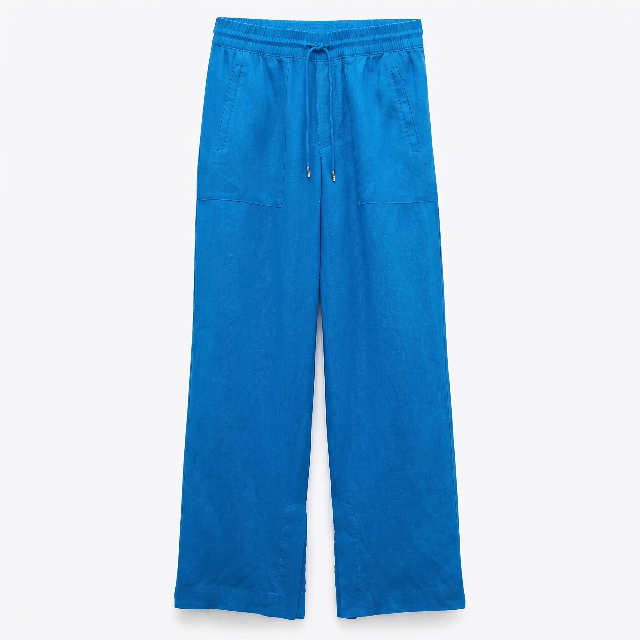 High And Rise Wide Linen Pant Leg For Women