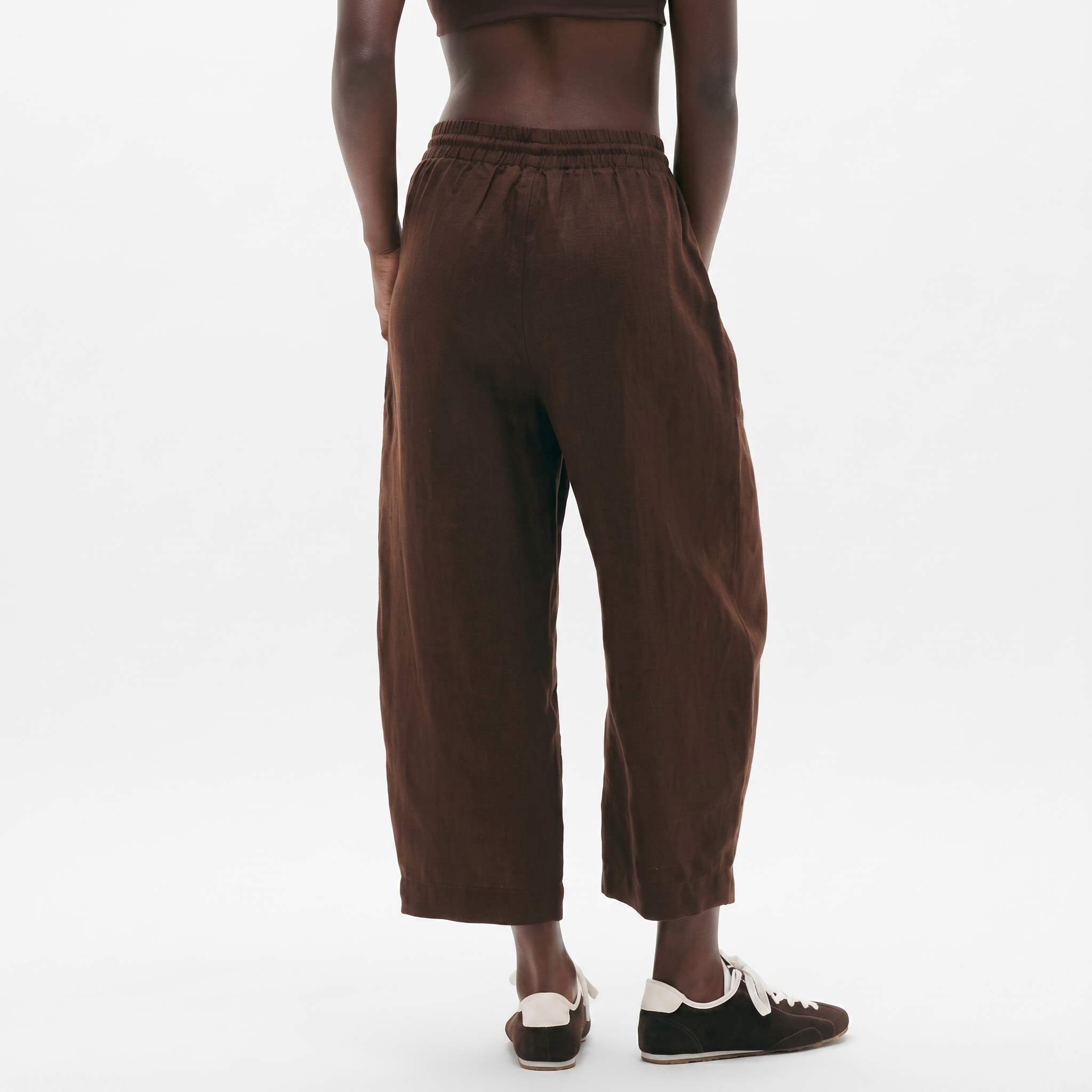 High And Rise Wide Linen Pant Leg For Women