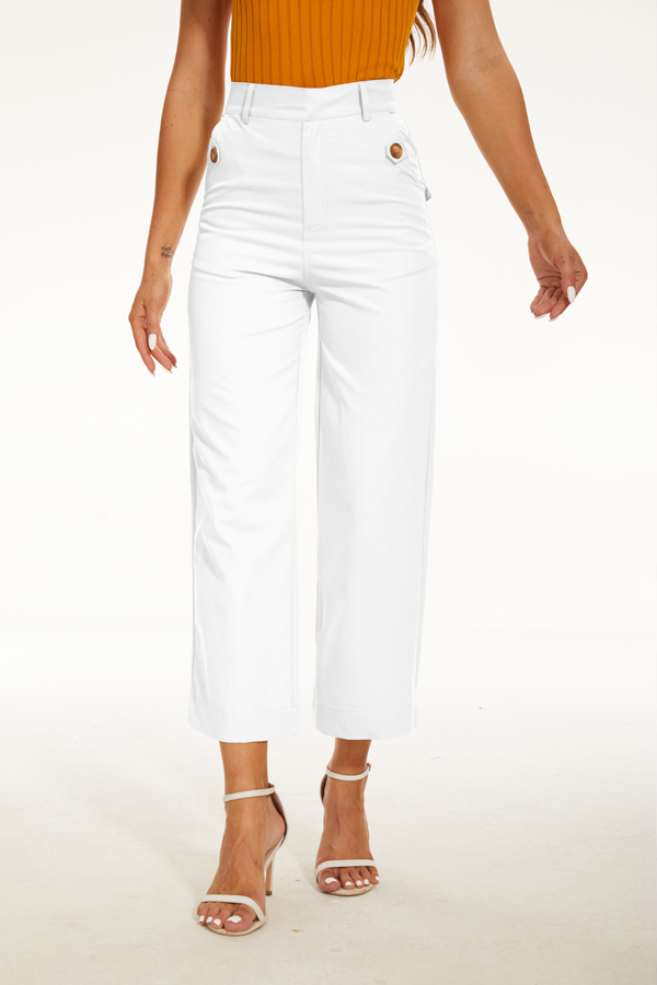 Comfy Stretch Twill Cropped Wide Leg Pant-My Comfy Pant