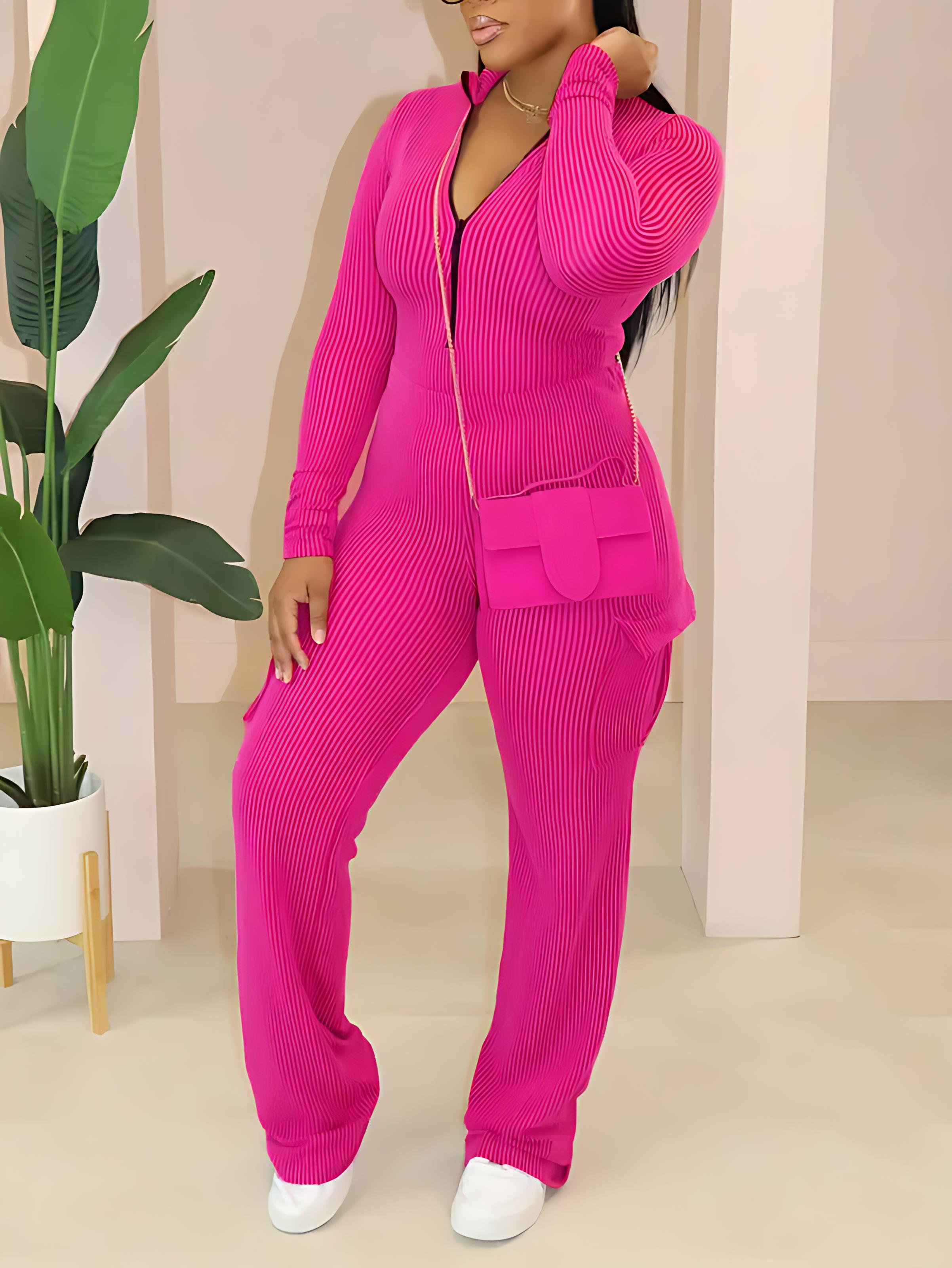2 Piece Lounge Set With Ribbed Knit Hoodie And Pant