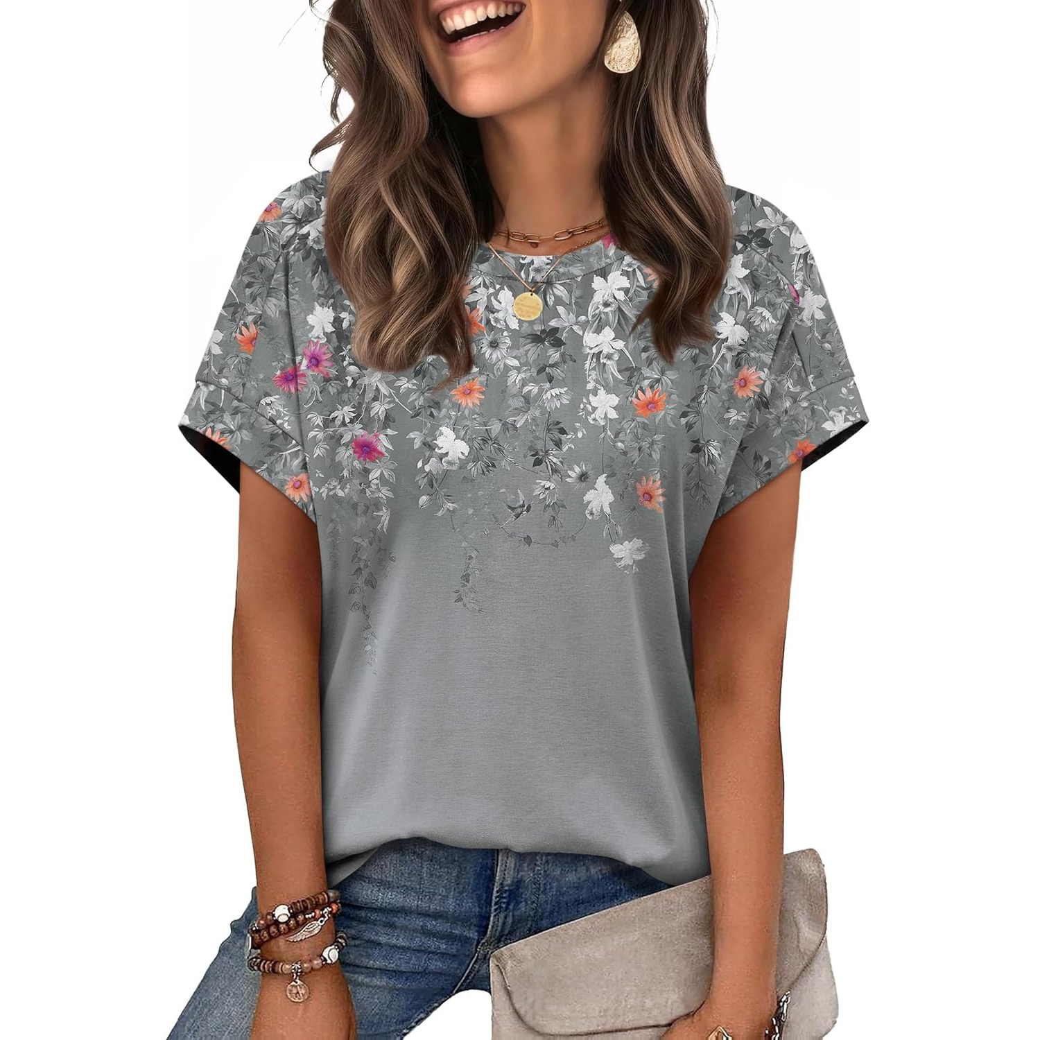 Casual Summer Spring Short Sleeve Shirts For Women