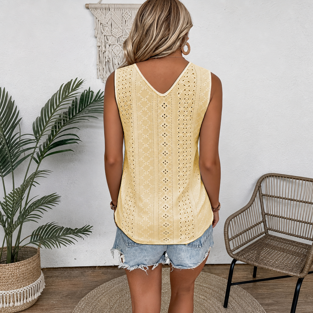 Casual Sleeveless Embroidered Patchwork Fashion Vest For Women