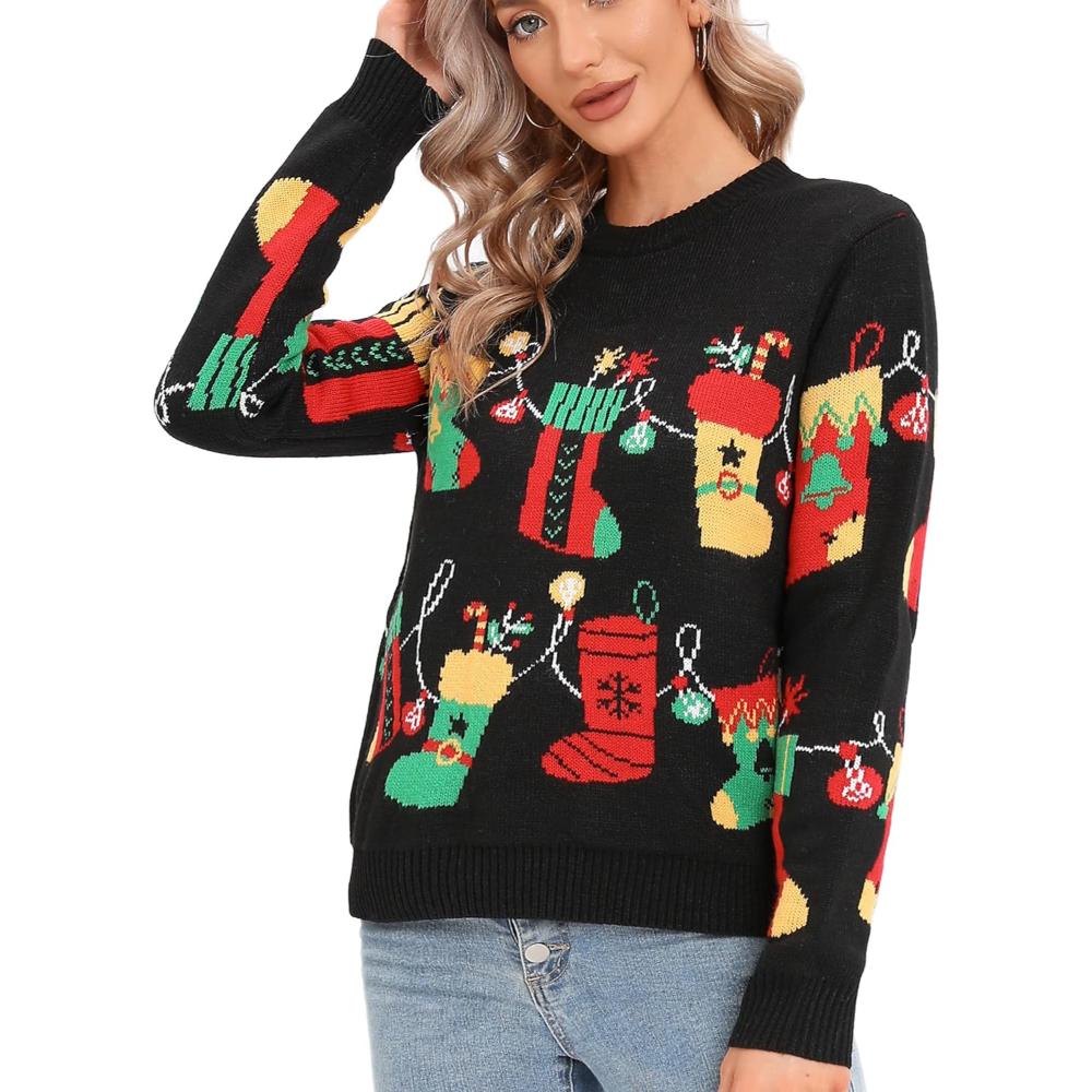 Joyful Knitted Sweater For Holiday Celebrations-Cozy Knit Sets
