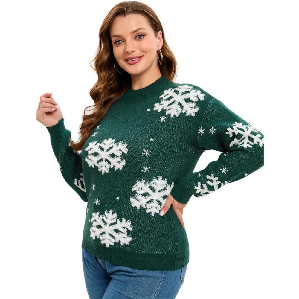 Festive Christmas Sweater With Holiday Print-Cozy Knit Sets