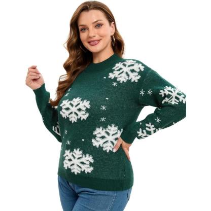 Festive Christmas Sweater With Holiday Print-Cozy Knit Sets