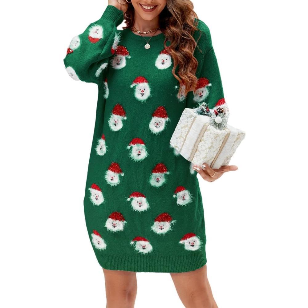Festive Santa Knit Sweater For Holiday Magic-Cozy Knit Sets