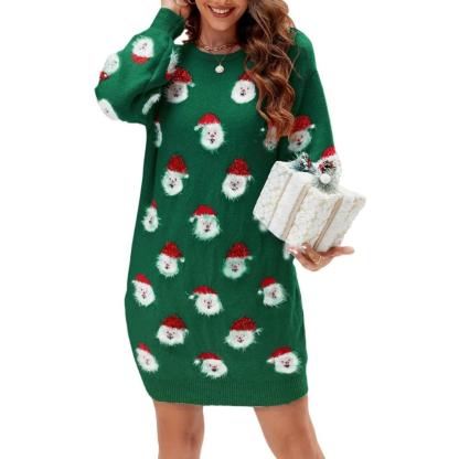 Festive Santa Knit Sweater For Holiday Magic-Cozy Knit Sets