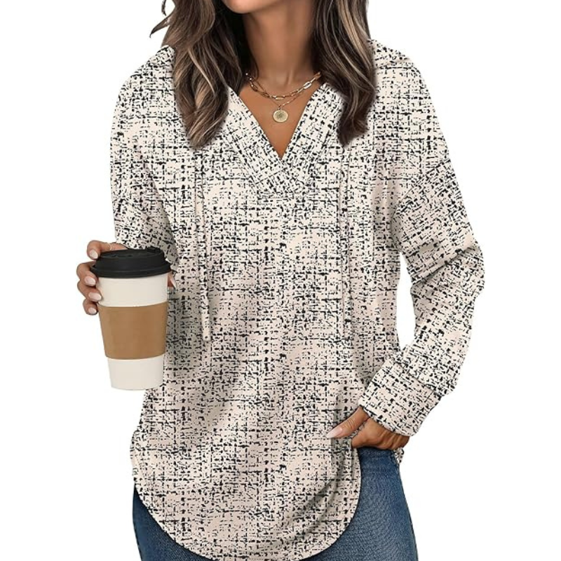 Hoodies For Women Trendy Fall Fashion V Neck Oversized Sweatshirt