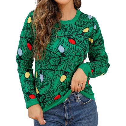 Festive Christmas Sweater With Holiday Print-Cozy Knit Sets