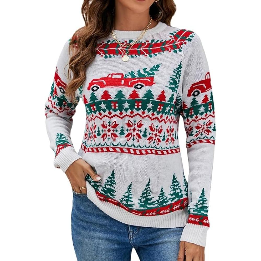 Joyful Knitted Sweater For Holiday Celebrations-Cozy Knit Sets
