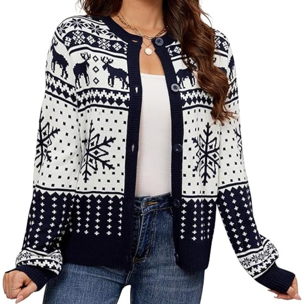 Joyful Knitted Sweater For Holiday Celebrations-Cozy Knit Sets