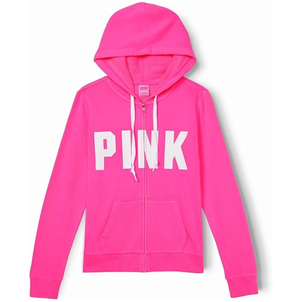 Women's PINK Logo Full Zip-up Sweatshirt