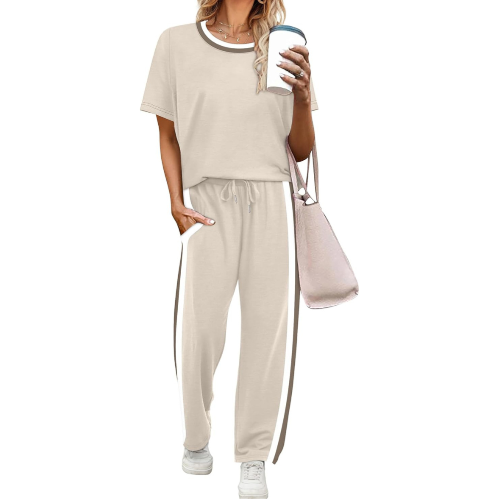 Two Piece Summer Lounge Set With Pocket Pants