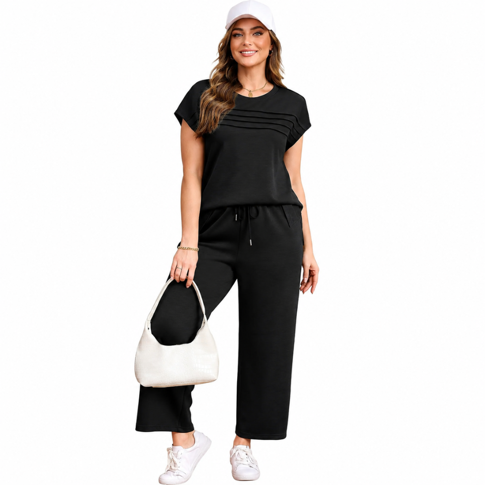 Womens Summer Spring Cap Sleeve Lounge Matching Sets