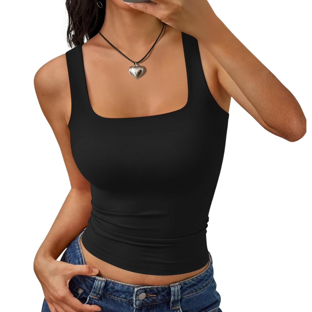 Summer Double Lined Crop Tops For Women