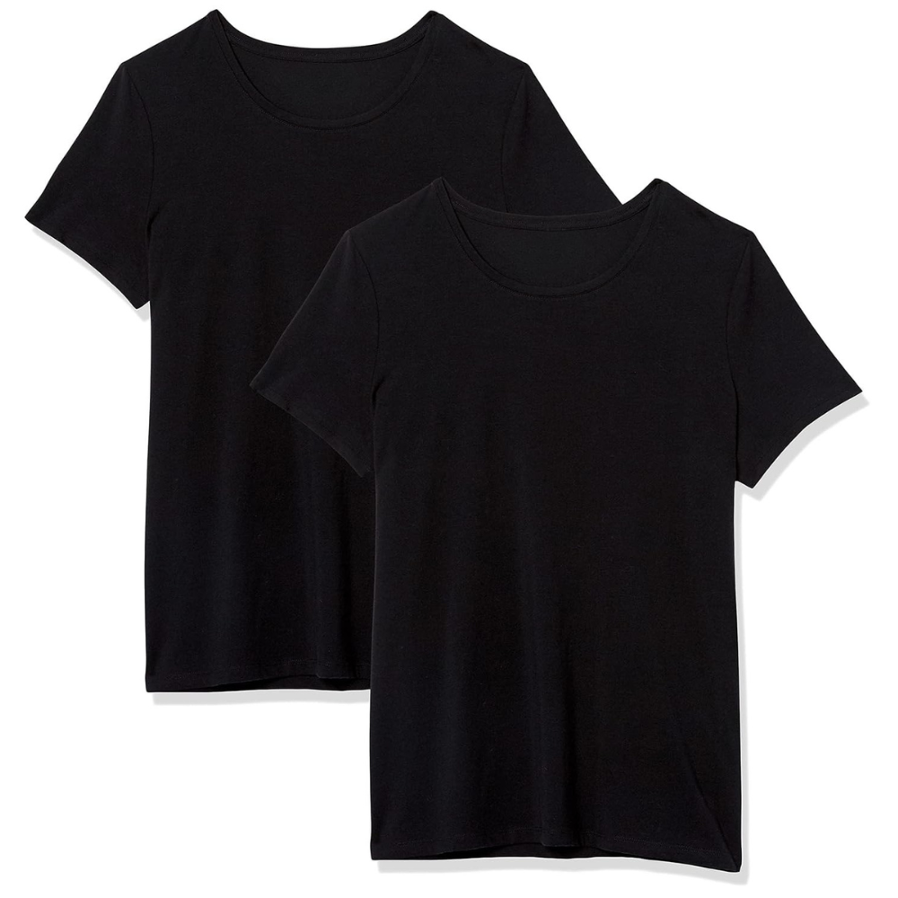 Pack Of 2 Short Sleeve Crewneck T Shirts For Women
