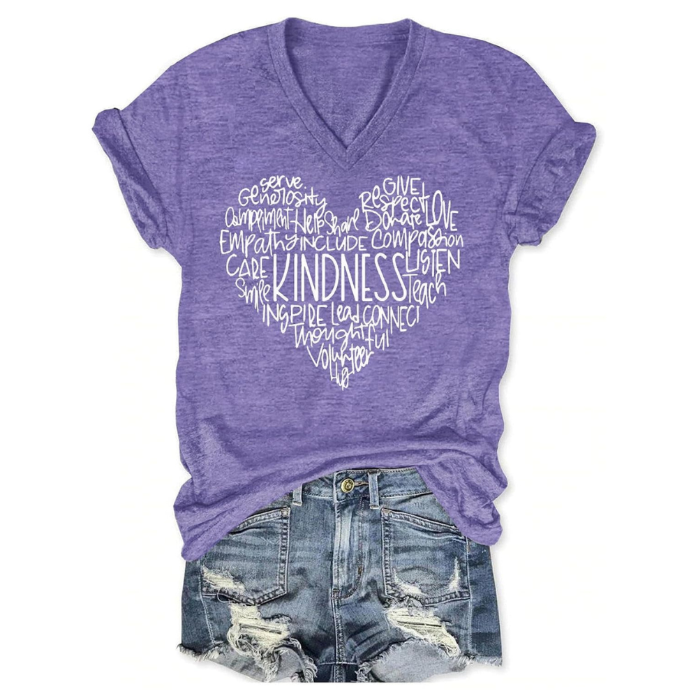 Casual Printed Short Sleeve T Shirt For Women
