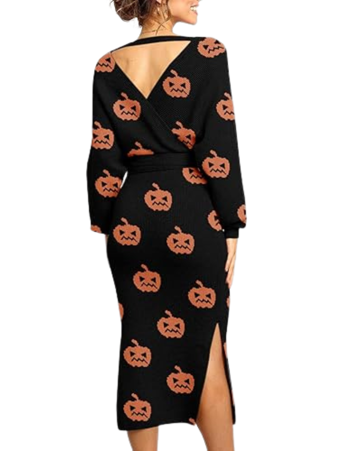 Long Printed Maxi Sweater Dresses-Cozy Knit Sets