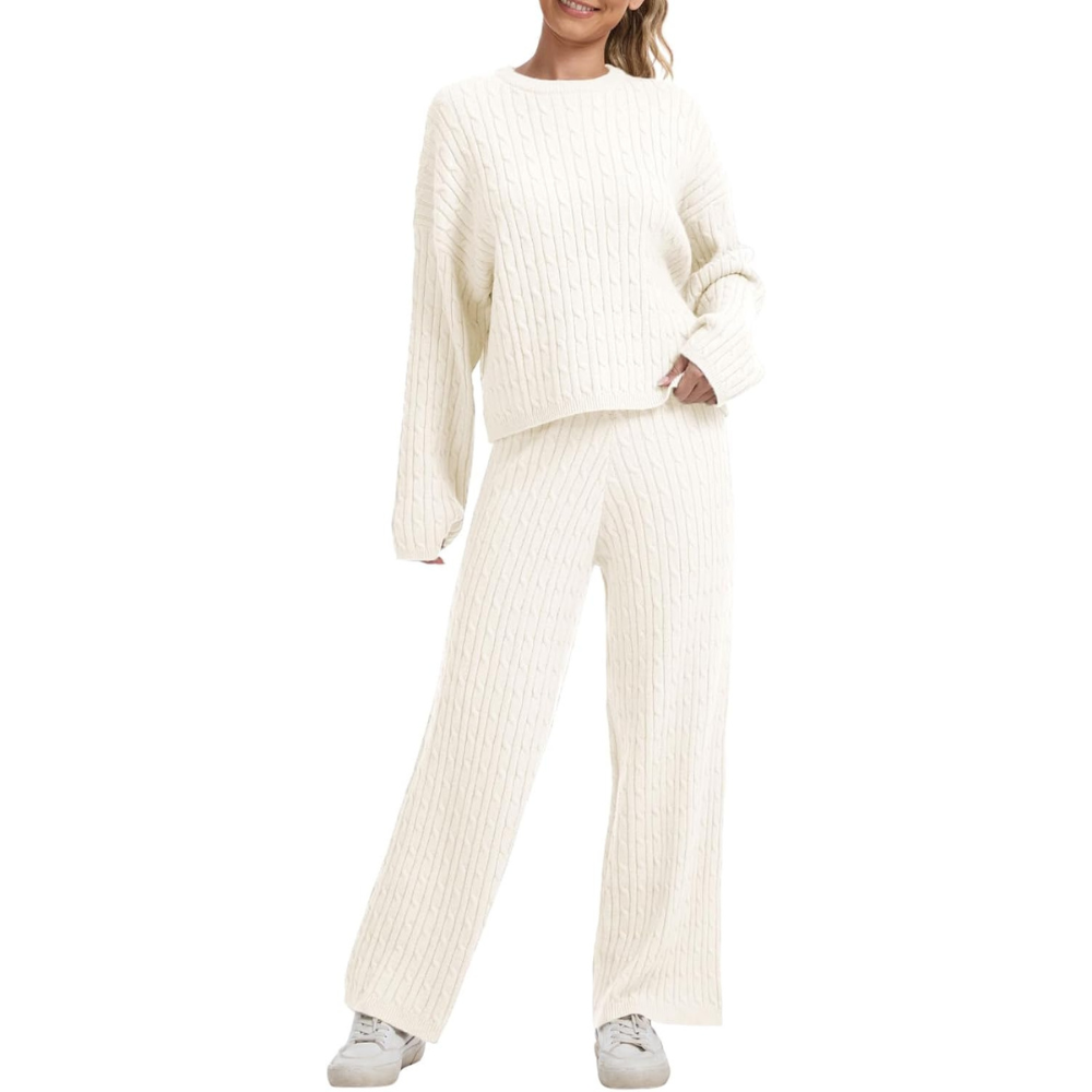 Cable Knit Sweater Lounge Set