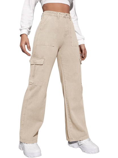 Casual Flap Pocket Denim Pant-Cozy Knit Sets