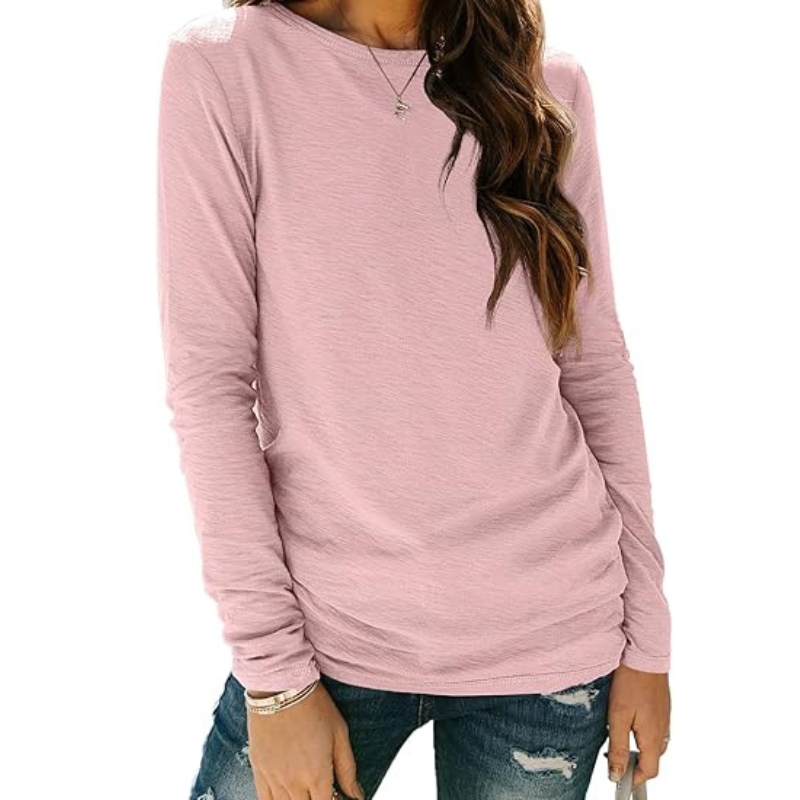 Women’s Plus Size Long Sleeve Crewneck Casual Basic Fall Spring Top
