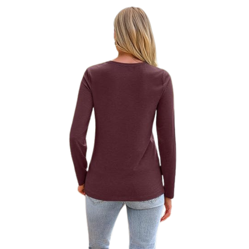 Women’s Plus Size Long Sleeve Crewneck Casual Basic Fall Spring Top