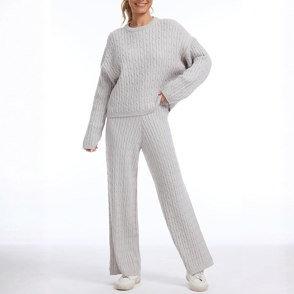 Cable Knit Sweater Lounge Set