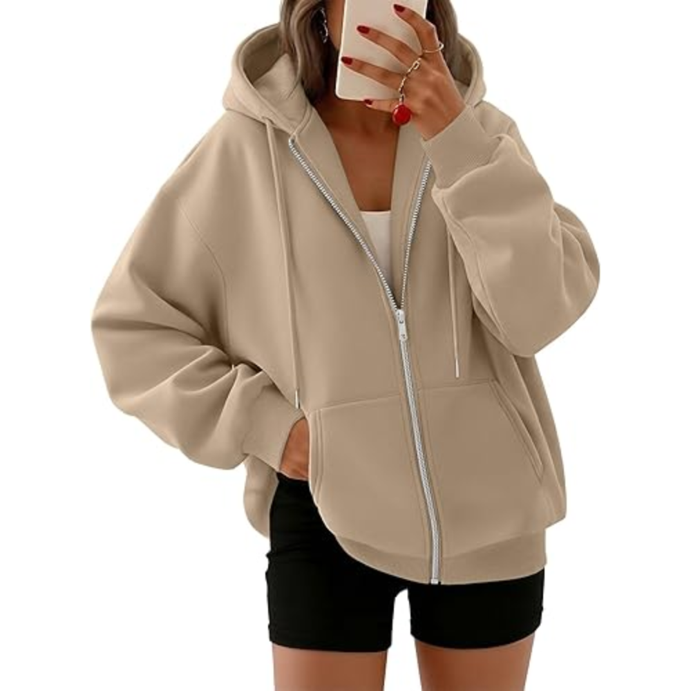 Womens Zip Up Hoodies 2026 Oversized SweatshirtOversized Zip Up Hoodies For Casual Everyday Wear For Women - Image 9