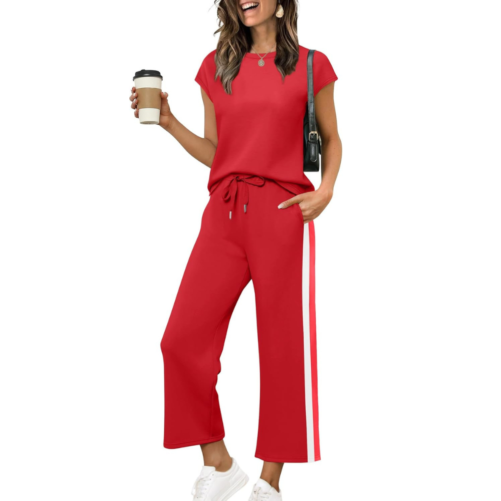 Two Piece Summer Vacation Lounge Matching Set Outfit
