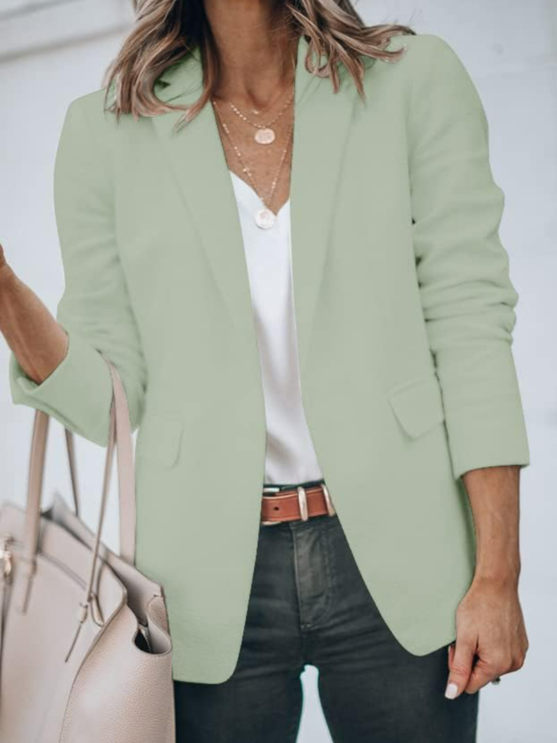 Front Long Sleeve Jacket-Cozy Knit Sets