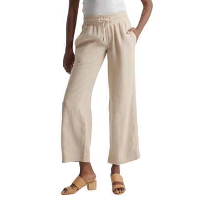 Women European Linen Wide Leg Pants