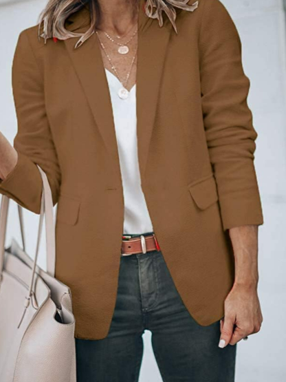 Casual Long Sleeve Jacket-Cozy Knit Sets