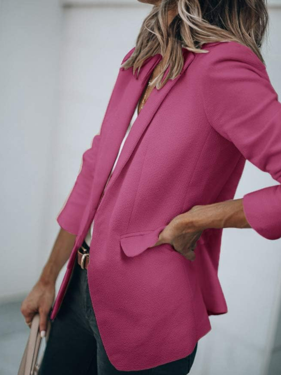 Front Long Sleeve Jacket-Cozy Knit Sets