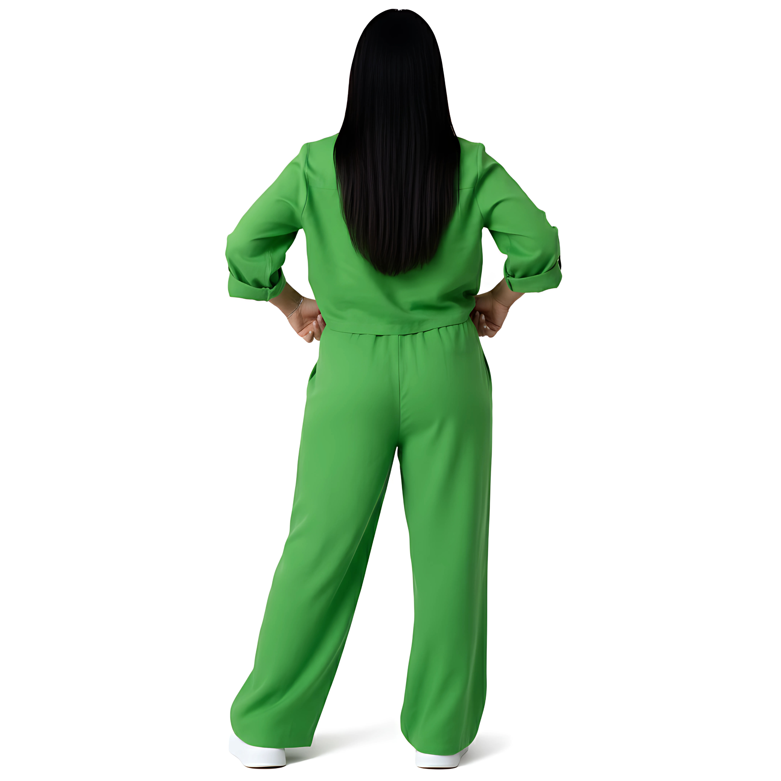 Women V Style Cotton and Linen Casual Suit