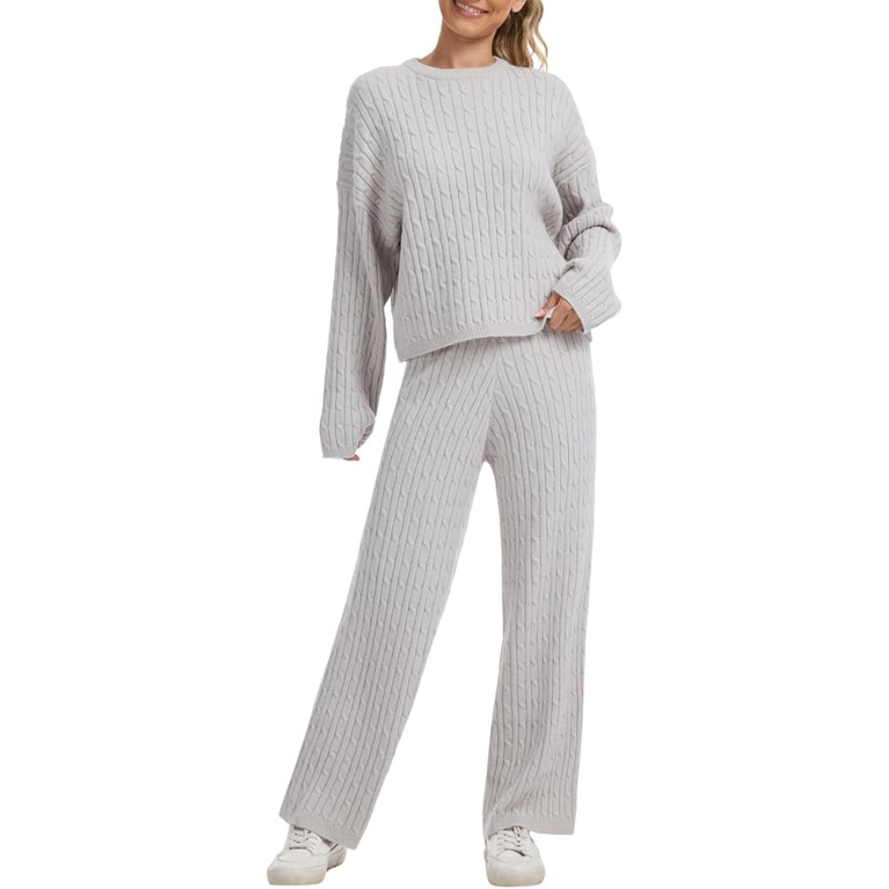 Cable Knit Sweater Lounge Set