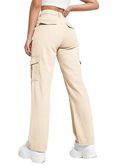 Casual Flap Pocket Denim Pant-Cozy Knit Sets
