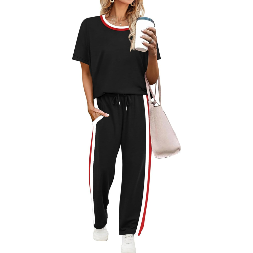 Two Piece Summer Lounge Set With Pocket Pants