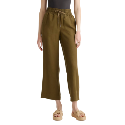 Women European Linen Wide Leg Pants