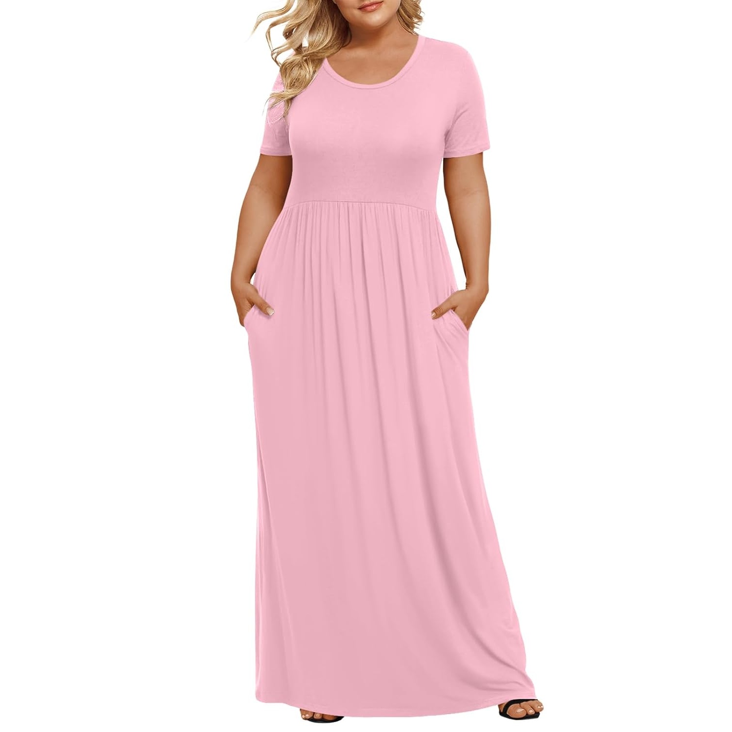 Casual Short Sleeve Maxi Dress For Women